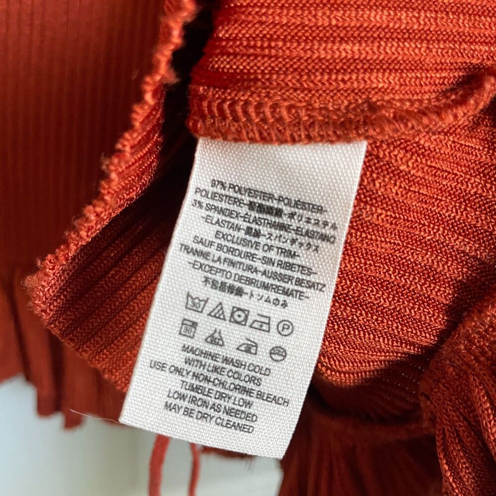 Rust Sleeveless Ruffle Hem Top - Picture 4 of 6